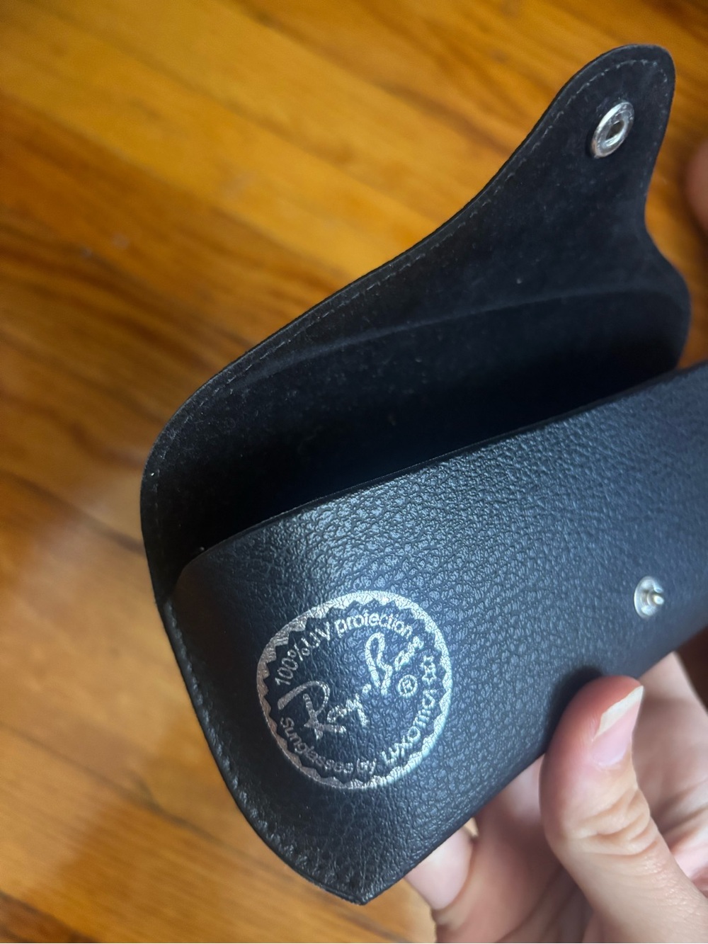 Ray-Ban Black Leather Sunglasses Pouch